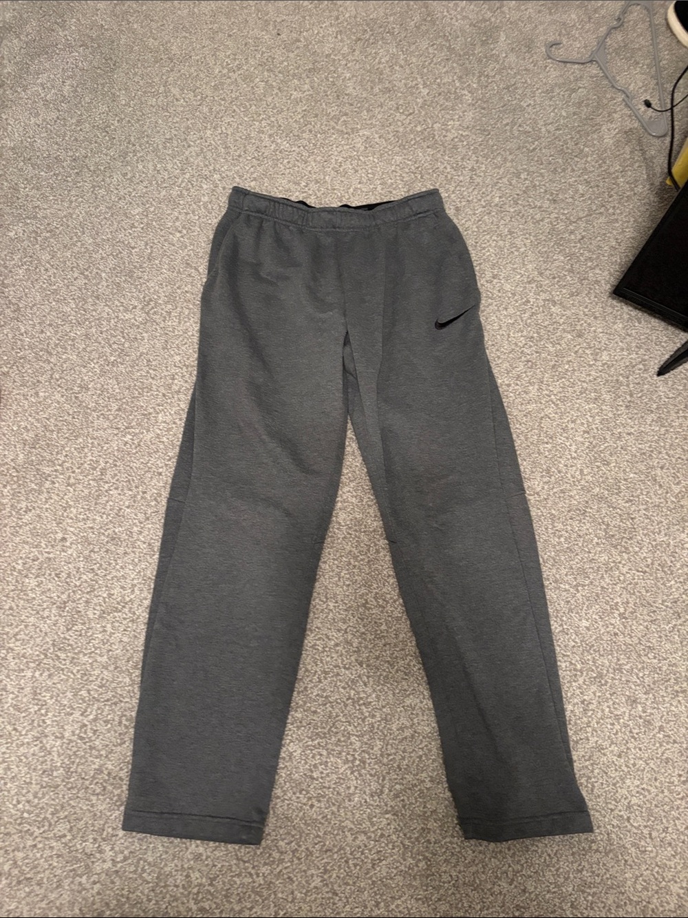 Nike Charcoal Gray Jogger Pants with Black Swoosh